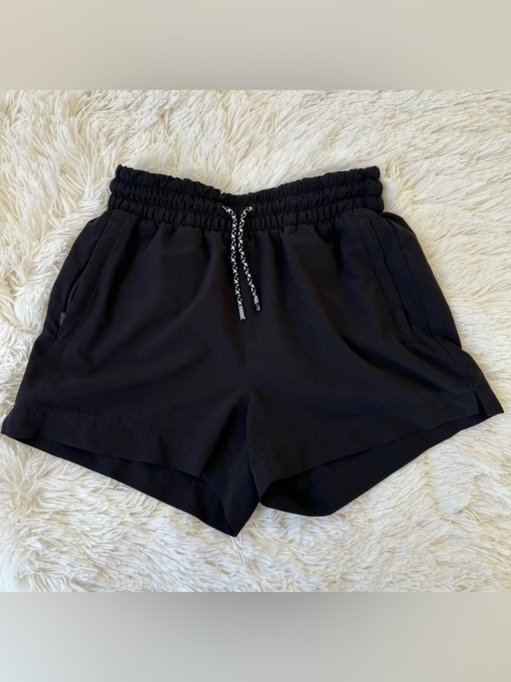 Athleta Girl Play More Athletic Shorts Black Girls Medium 8 10 Running 3 Inch